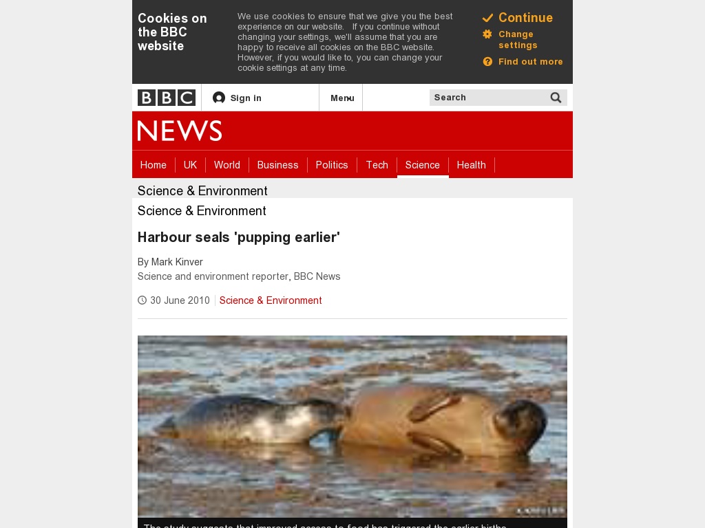 Random link to http://news.bbc.co.uk/1/hi/science_and_environment/10446880.stm