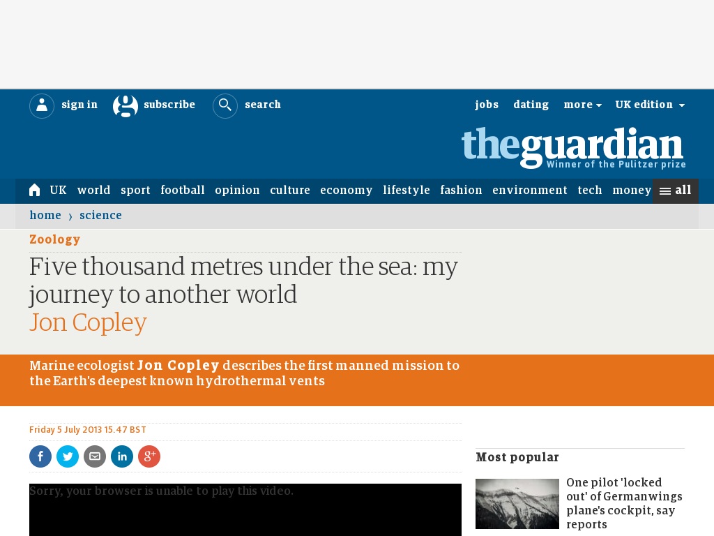 Random link to http://www.guardian.co.uk/science/2013/jul/05/five-thousand-metres-sea-hydrothermal-vents