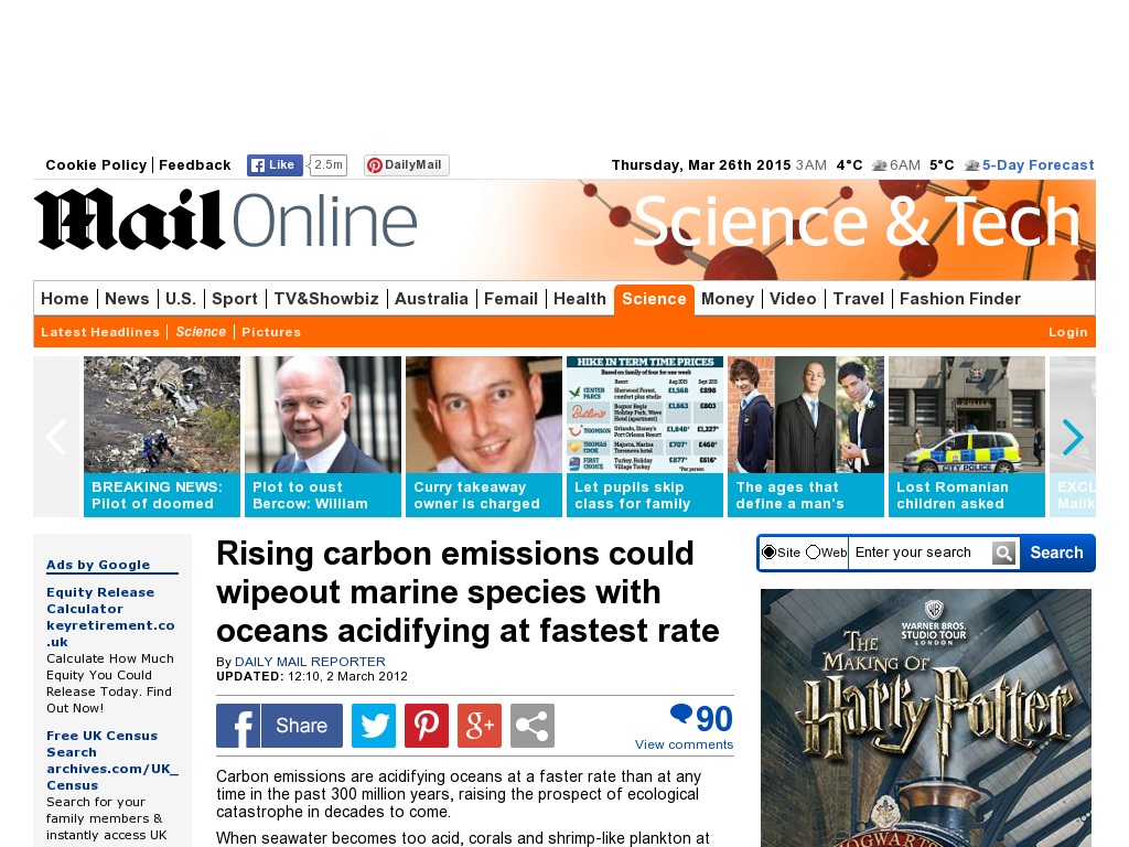 Random link to http://www.dailymail.co.uk/sciencetech/article-2108844/Rising-carbon-emissions-wipeout-marine-species.html