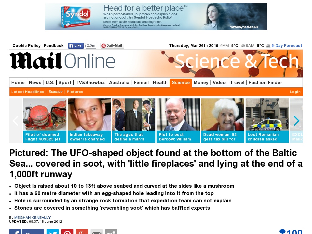 Random link to http://www.dailymail.co.uk/sciencetech/article-2160297/Pictured-The-UFO-shaped-object-the-Baltic-Sea--covered-soot-little-fireplaces-lying-end-1-000ft-runway.html