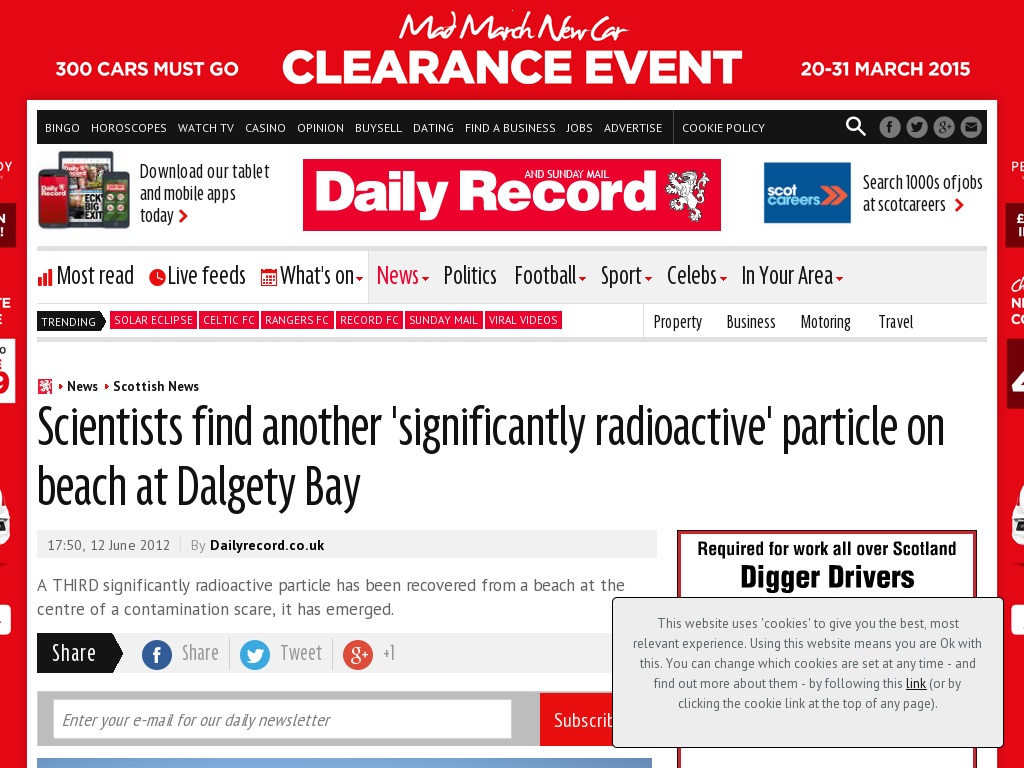 Random link to http://www.dailyrecord.co.uk/news/scottish-news/2012/06/12/scientists-find-another-significantly-radioactive-particle-on-beach-at-dalgety-bay-86908-23894983/