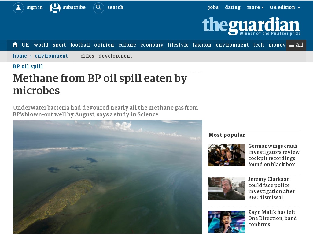 Random link to http://www.guardian.co.uk/environment/2011/jan/06/methane-bp-oil-spill-microbes