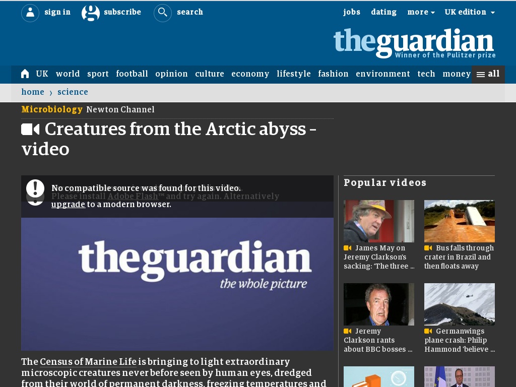 Random link to http://www.guardian.co.uk/science/video/2011/feb/15/census-marine-life-video