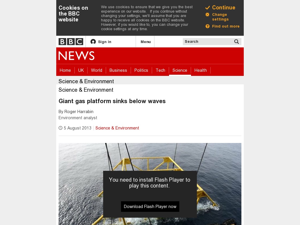 Random link to http://www.bbc.co.uk/news/science-environment-23043525