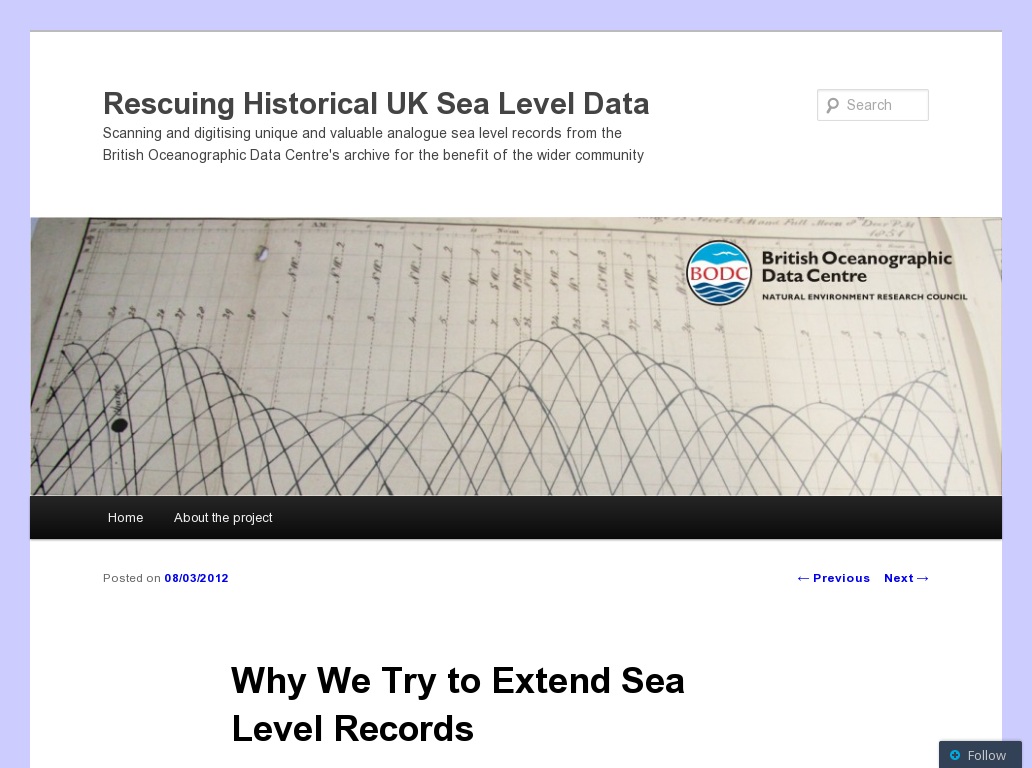 Random link to http://historicsealevel.wordpress.com/2012/03/08/why-we-try-to-extend-sea-level-records/