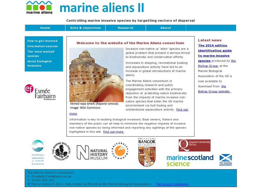 Random link to http://www.marlin.ac.uk/marine_aliens/