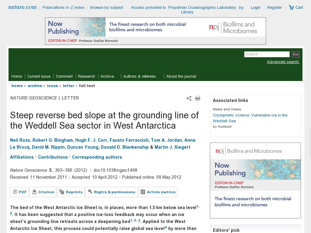 Random link to http://dx.doi.org/10.1038/ngeo1468
