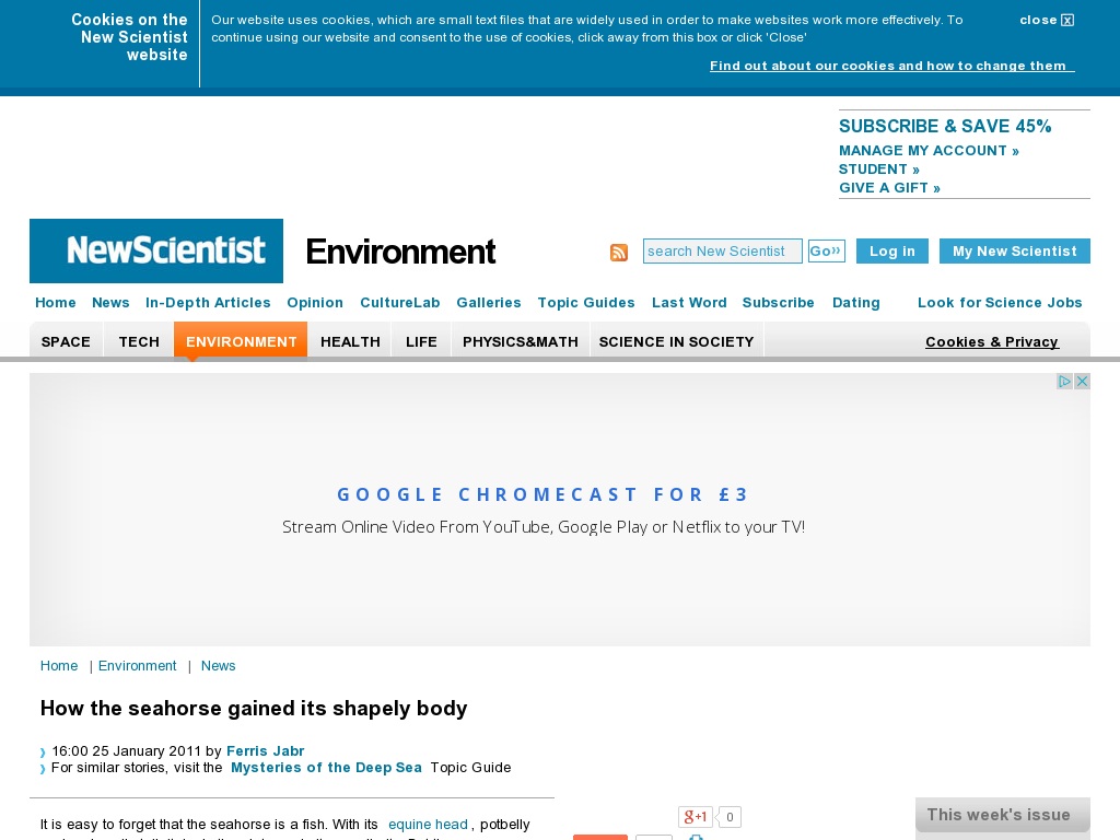 Random link to http://www.newscientist.com/article/dn20023-how-the-seahorse-gained-its-shapely-body.html
