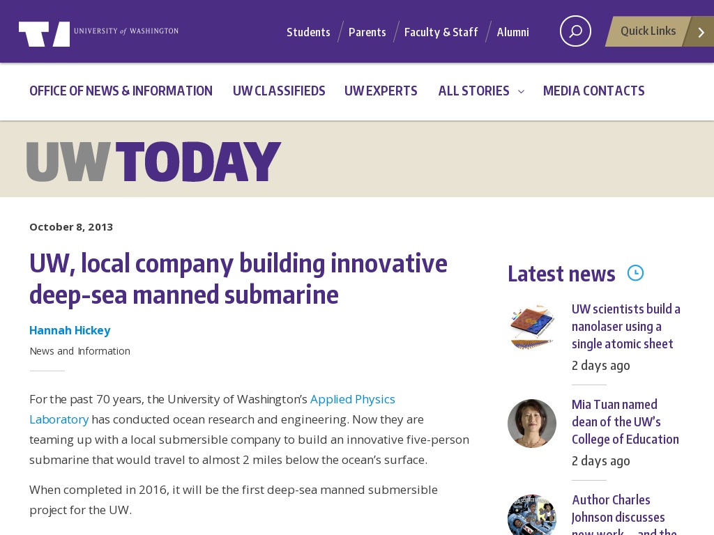 Random link to http://www.washington.edu/news/2013/10/08/uw-local-company-building-innovative-deep-sea-manned-submarine/