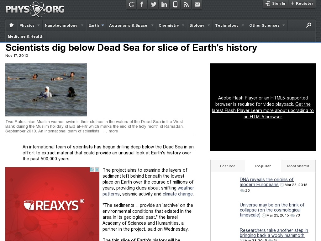 Random link to http://www.physorg.com/news/2010-11-scientists-dead-sea-slice-earth.html