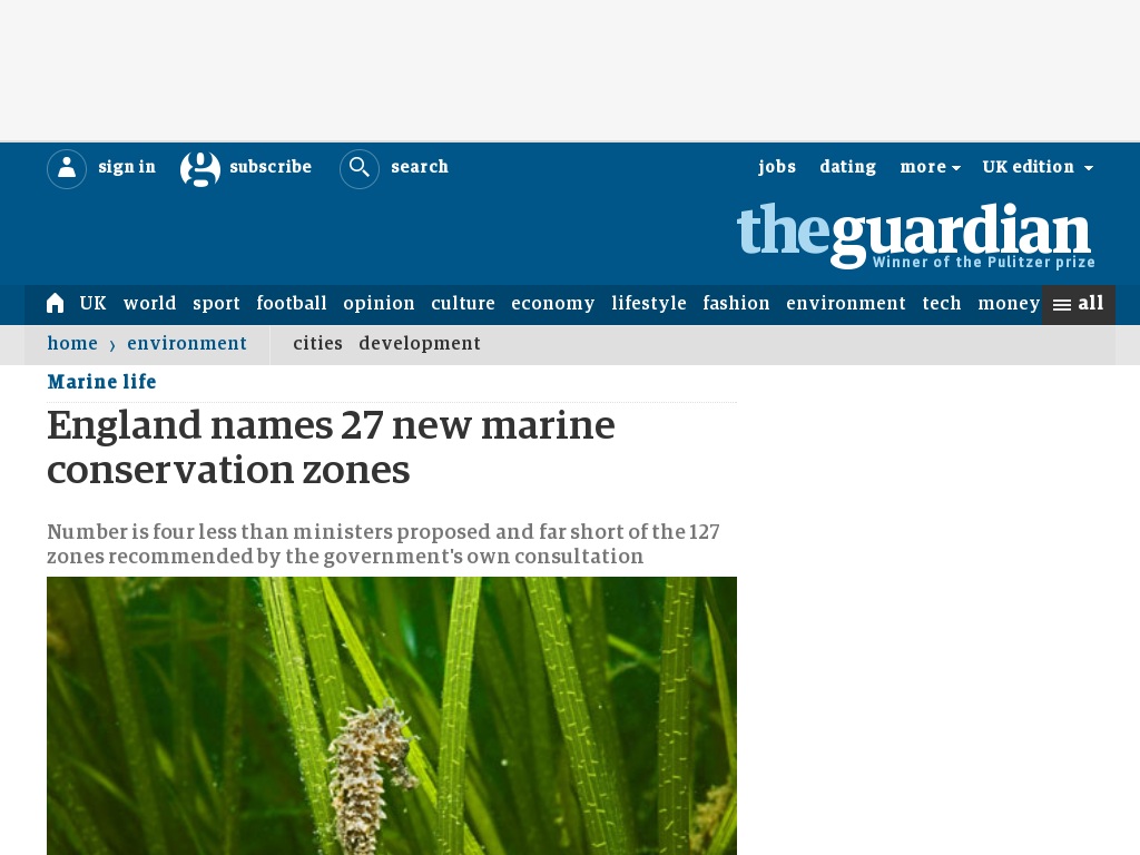 Random link to http://www.theguardian.com/environment/2013/nov/21/england-27-new-marine-conservation-zones
