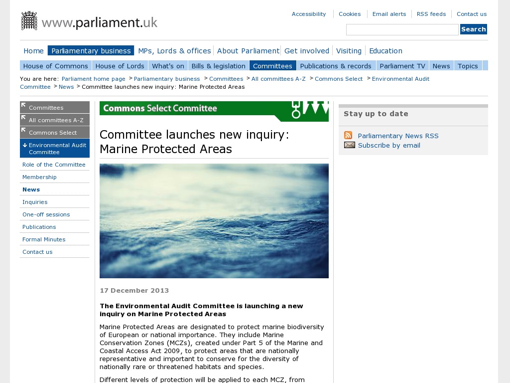 Random link to http://www.parliament.uk/business/committees/committees-a-z/commons-select/environmental-audit-committee/news/new-inquiry-marine-protected-areas/